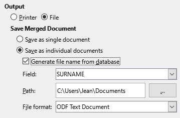 Saving output to a file