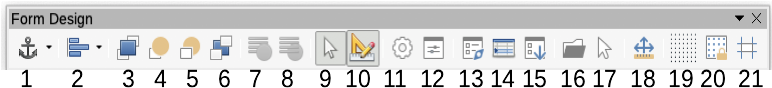 Form Design toolbar