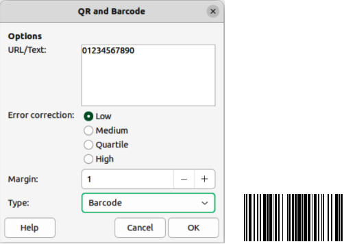 Barcode example (ISBN)