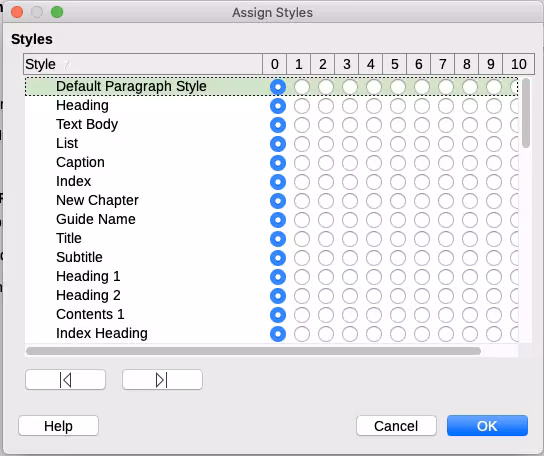 Assigning additional styles to TOC levels