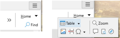 Displaying more commands on a tab