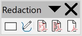 Redaction toolbar