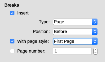 Breaks section of Text Flow tab of Paragraph Style dialog for Heading 1