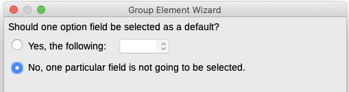Choosing to not have a default option