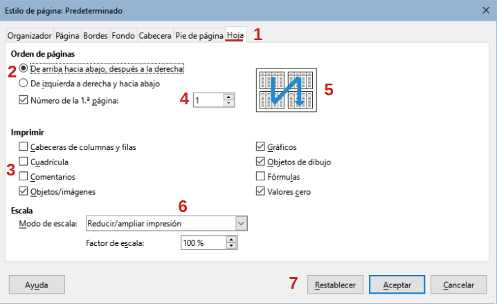 Diálogo mostrando los controles comunes