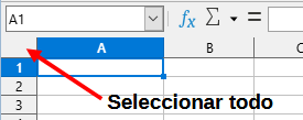 Cuadro para seleccionar la hoja completa