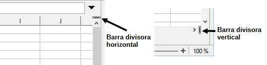 Barras de división de la ventana