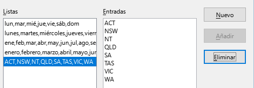 Crear nueva lista de clasificación