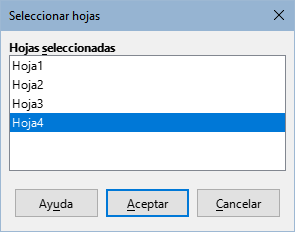 Diálogo Seleccionar hojas