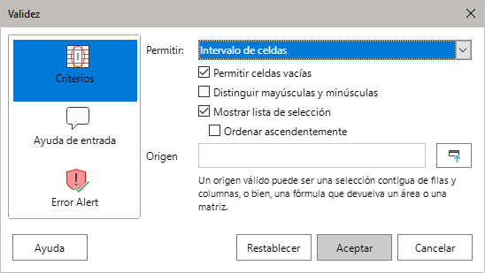 Diálogo Validez – Página Criterios
