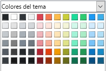 una paleta de colores del tema