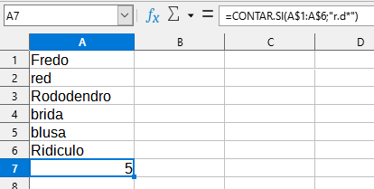 Uso de la función CONTAR.SI