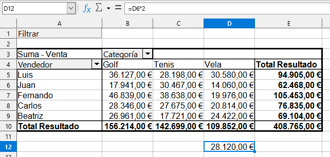 El valor que desea usar ahora se encuentra en una celda distinta