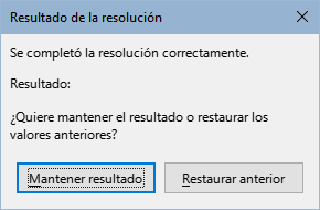 Diálogo Resultado de la resolución.