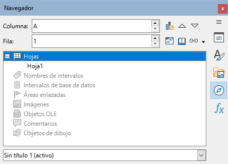 Navegador en el documento destino