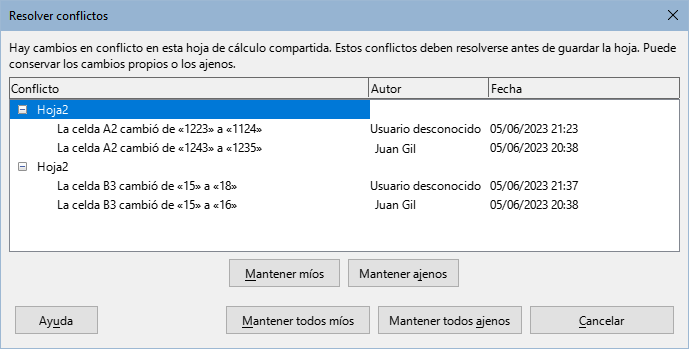 Diálogo Resolver conflictos