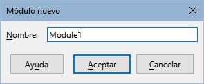 Diálogo Módulo nuevo