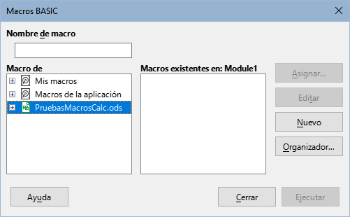 Macros de Basic