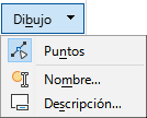 Menú en la pestaña Dibujo.