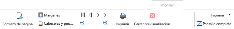 Pestaña Imprimir.