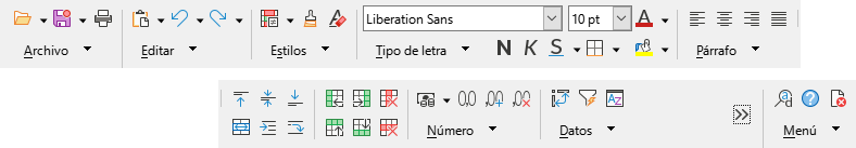 Interfaz Agrupada, compacta.