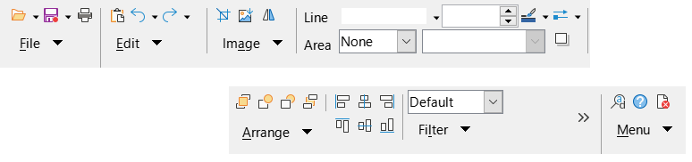 Interfaz Agrupada, compacta con una imagen seleccionada.
