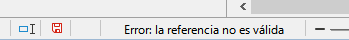 Mensaje de error en la Barra de estado