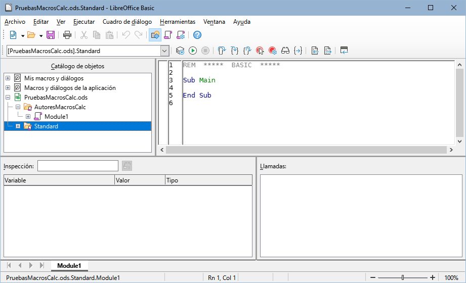 Entorno de desarrollo integrado de LibreOffice Basic