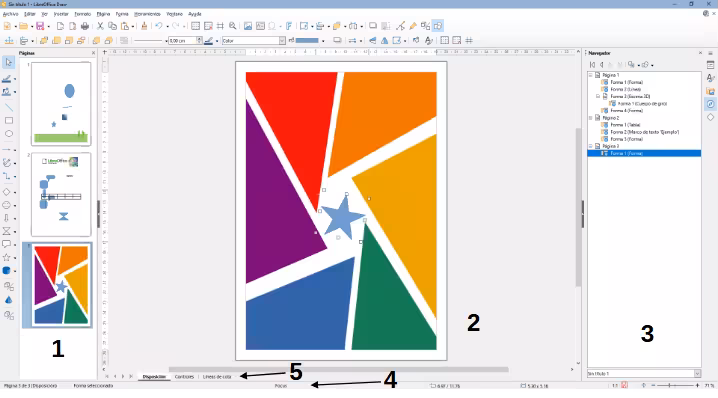 Ventana principal de Draw