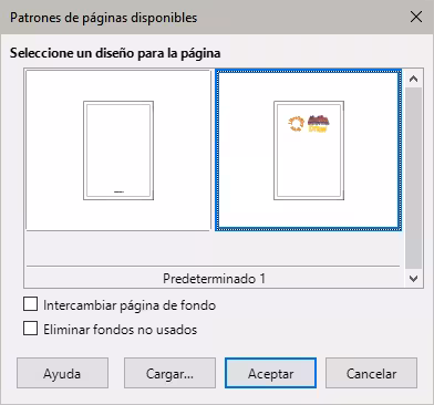Diálogo Patrones de diapositivas disponibles
