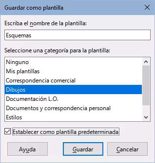 Diálogo Guardar como plantilla