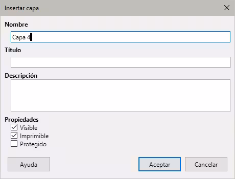 Diálogo Insertar capa