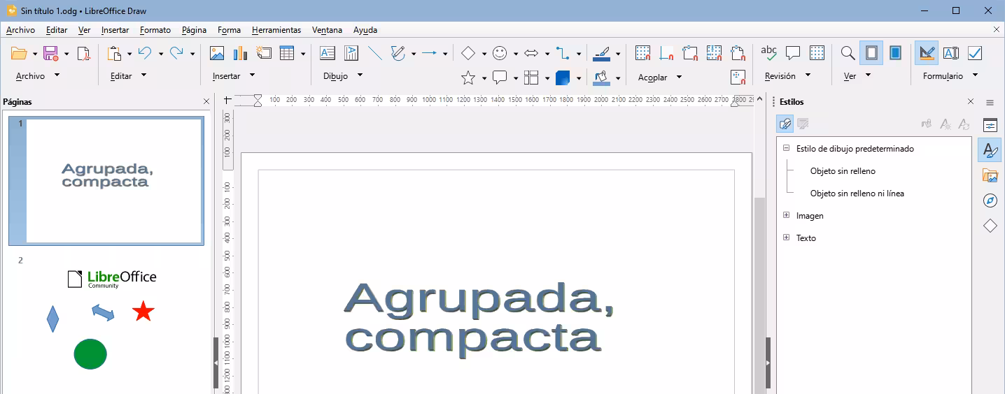 Interfaz Agrupada, compacta