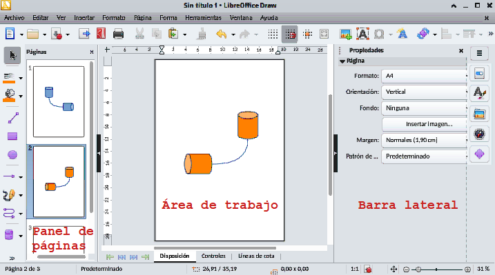 Ventana principal de Draw