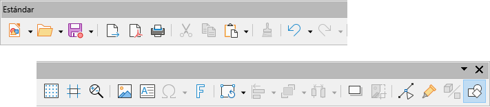 Barra de herramientas Estándar