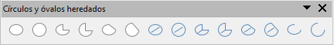 Barra de herramientas Círculos y óvalos heredados
