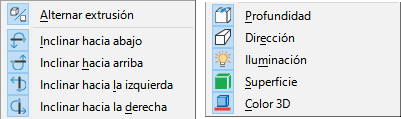 Botones de la barra de herramientas Configuración 3D