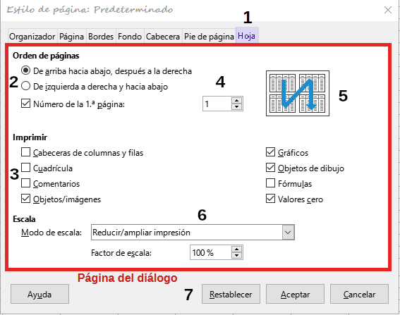 Controles habituales de los diálogos