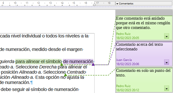 Comentarios de varios autores