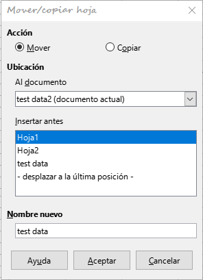 Diálogo Mover / copiar hoja