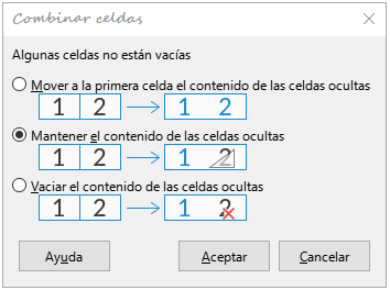 Combinar celdas