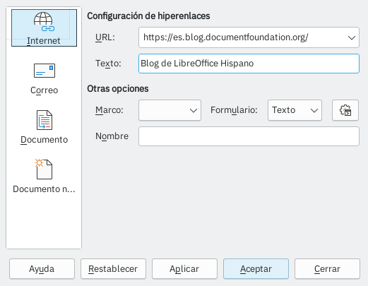 Diálogo Hiperenlace, Internet