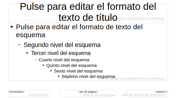 Patrón de diapositiva predeterminado