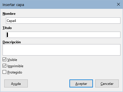 Diálogo Insertar capa