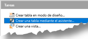 Crear una tabla mediante el Asistente