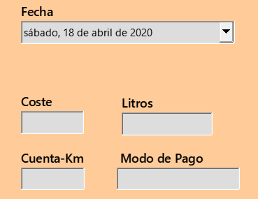 Controles de un formulario simple