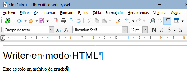 Modo de visualización Web