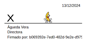Ejemplo de espacio de firma