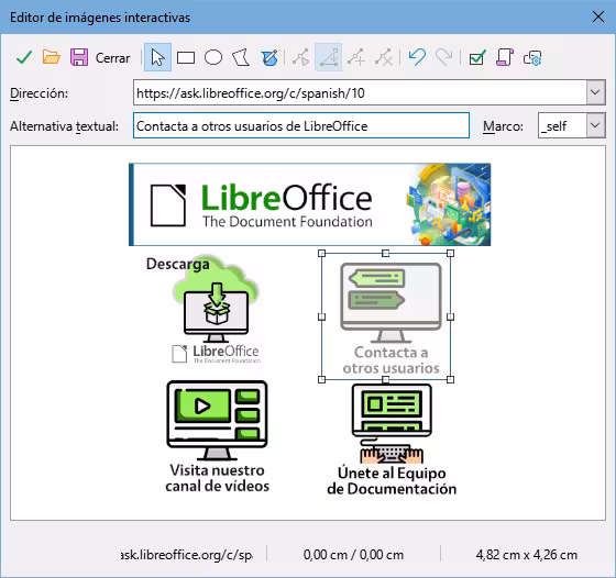 Diálogo Editor de imágenes interactivas