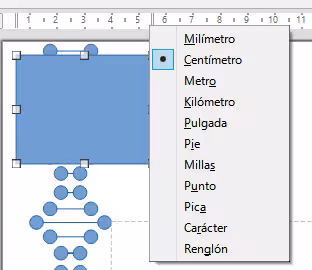 Cambio de unidades de medida de la regla